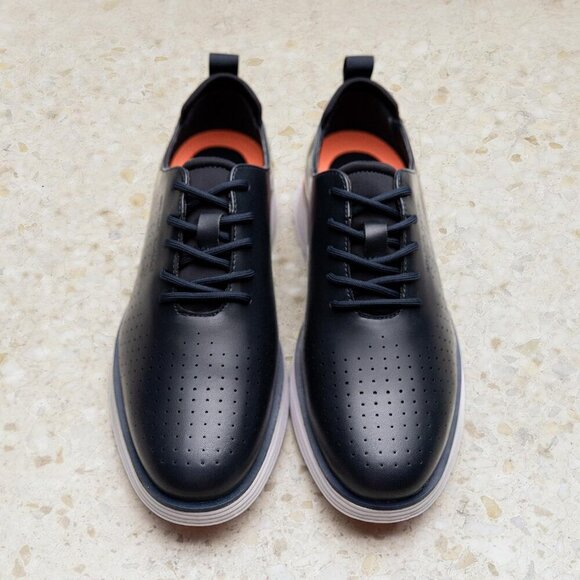 Bruno Marc Men\'s Leather Blue Fashion Sneakers Oxfords Casual Shoes